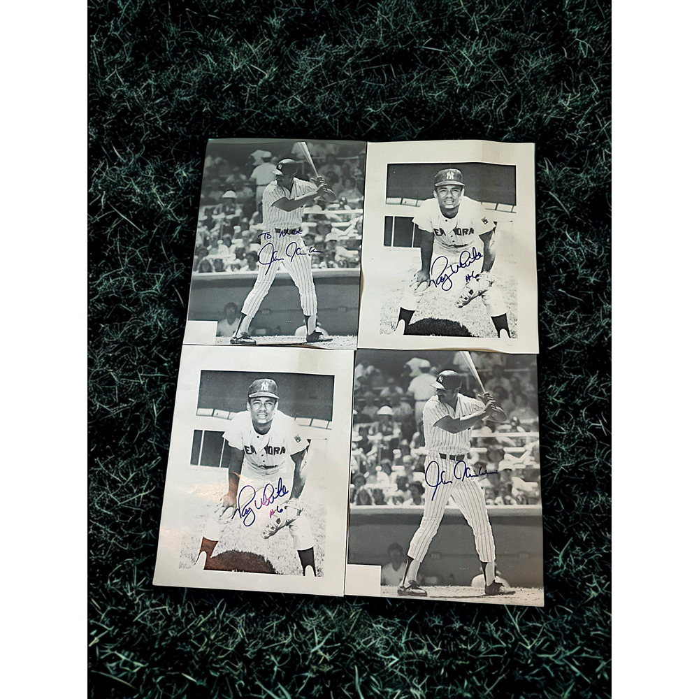 New York Yankees Chris Chambliss & Roy White Signed Autographed 8X10 Photo Lot